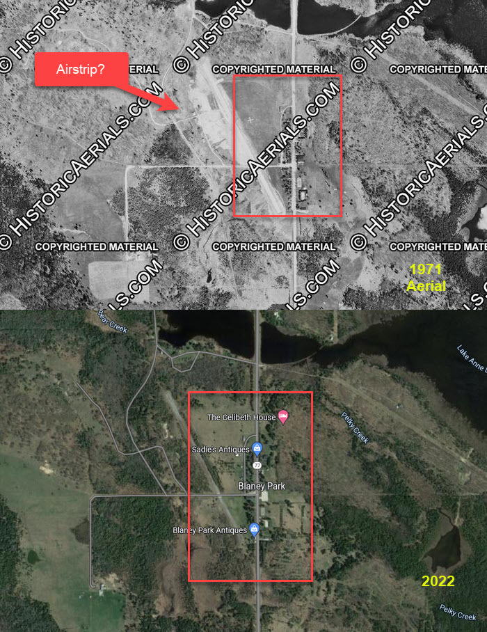 Blaney Park Resort - Aerial Photo Comparison (newer photo)